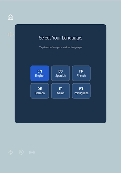 ChitrChat language selection screen