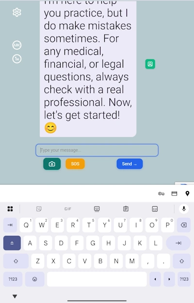 ChitrChat text chat mode interface